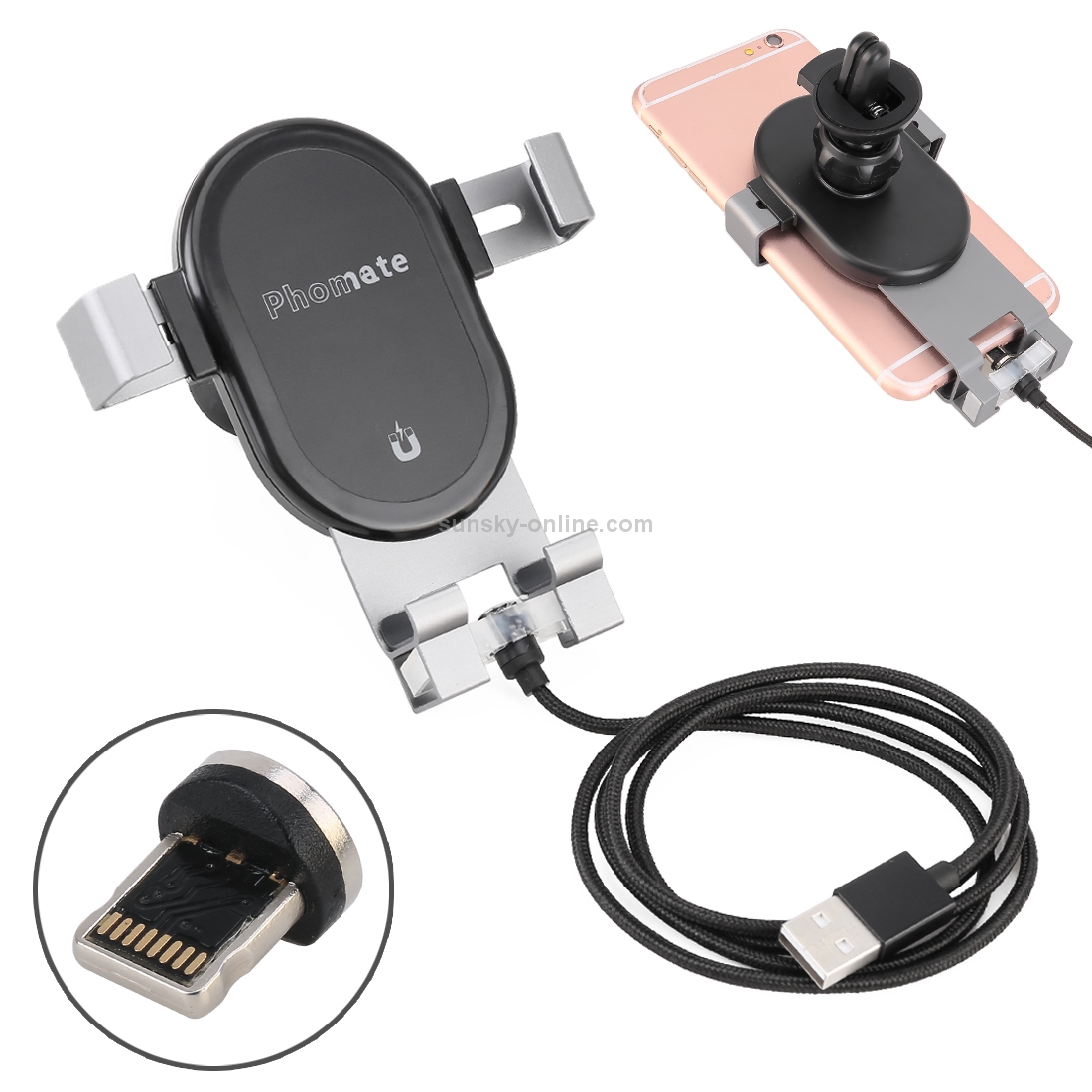 8 Pin Port Universal Car Air Outlet Mobile Phone Charging Bracket 8 Pin Port Universal Car Air Outlet Mobile Phone Charging Bracket