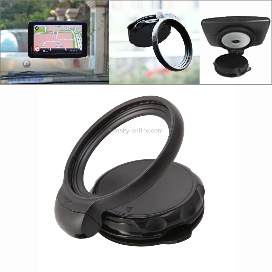 For TomTom One V4 Rotation Foldable Adjustable Car Suction Cup GPS Holder Stand(Black) For TomTom One V4 Rotation Foldable Adjustable Car Suction Cup GPS Holder Stand(Black)