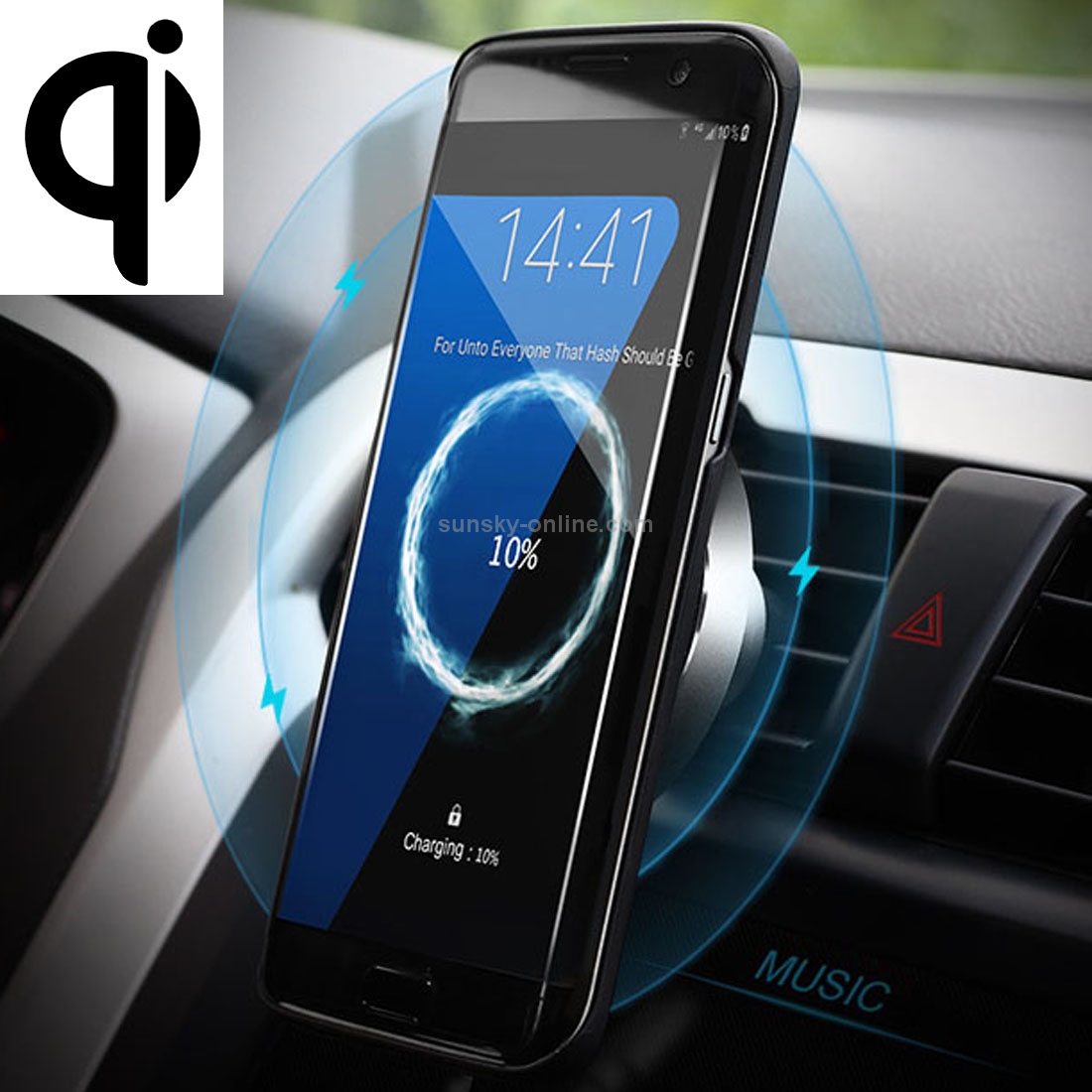 10W Aluminum Alloy Magnetic QI Standard Car Air Outlet Vent Wireless fast Charger with Intelligent LED Indicator 10W Aluminum Alloy Magnetic QI Standard Car Air Outlet Vent Wireless fast Charger with Intelligent LED Indicator