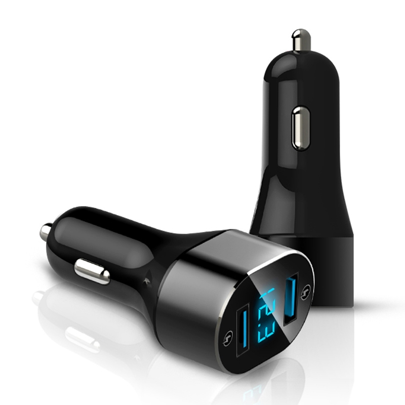 CYKE C12 QC 3.0 3A Dual USB Digital Display Car Charger CYKE C12 QC 3.0 3A Dual USB Digital Display Car Charger