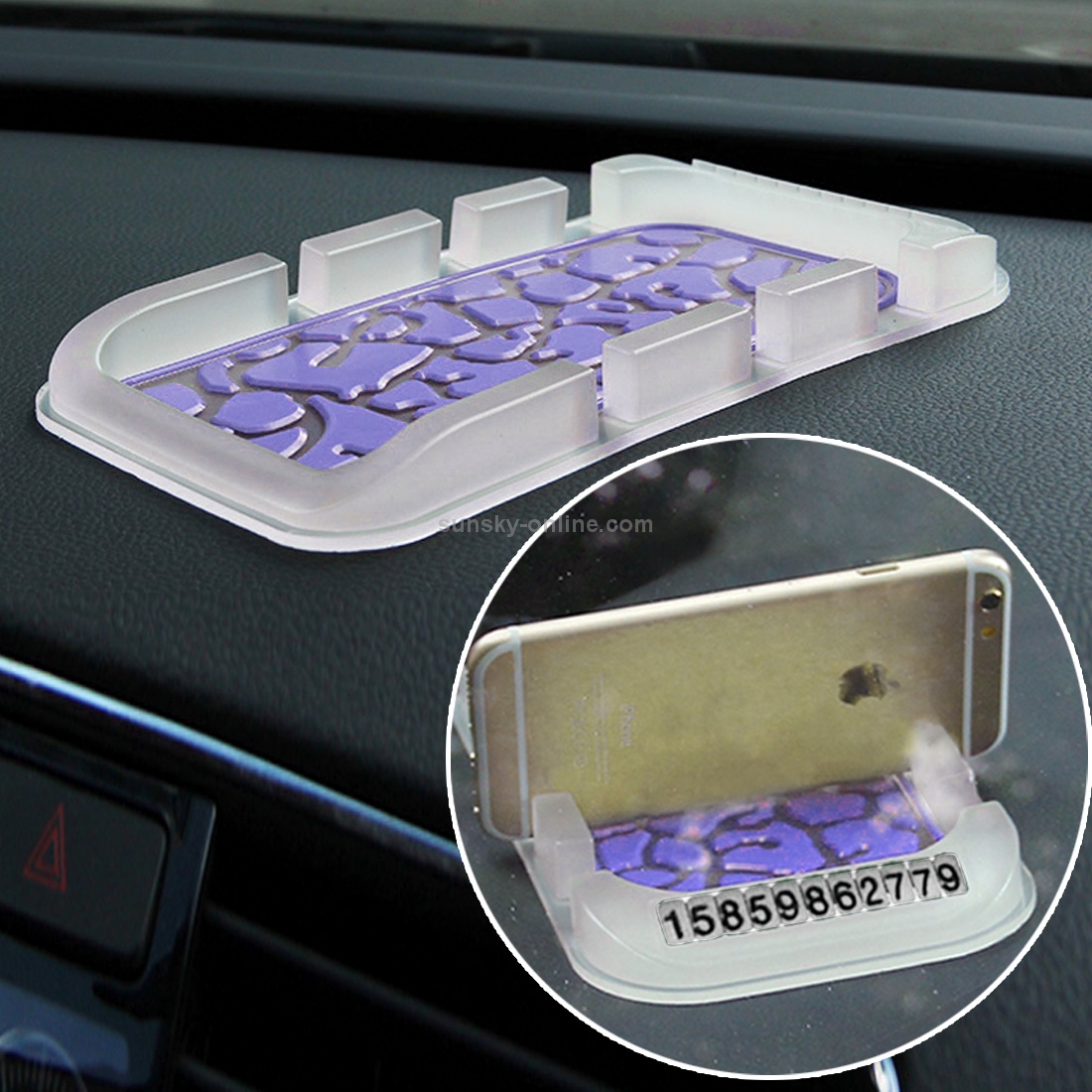 Silicone Pad Non-slip Dashbord Mat Car Mount Holder with Parking Phone Number Silicone Pad Non-slip Dashbord Mat Car Mount Holder with Parking Phone Number
