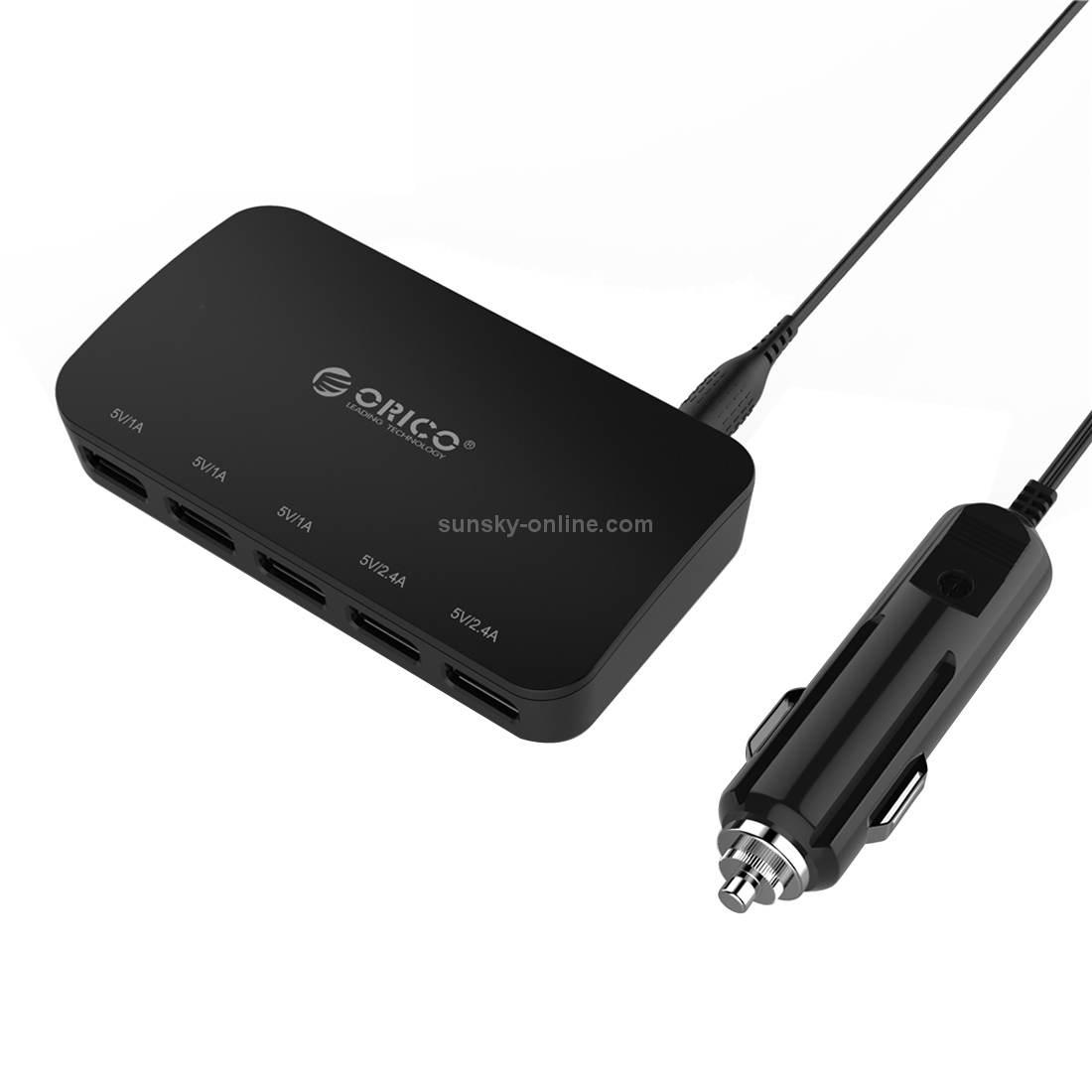 ORICO MPU-5S-V1 Dual 2.4A & Triple 1A USB Ports Car Charger(Black) ORICO MPU-5S-V1 Dual 2.4A & Triple 1A USB Ports Car Charger(Black)