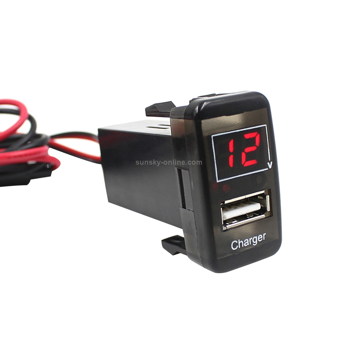 Car DC12V 2.1A USB Charger + Voltmeter for Toyota VIGO Car DC12V 2.1A USB Charger + Voltmeter for Toyota VIGO