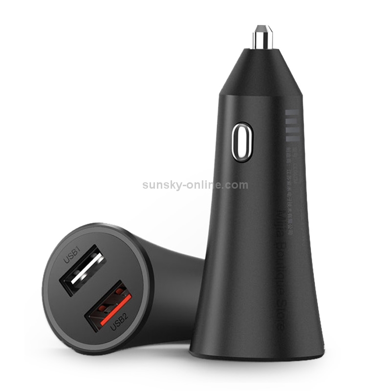 Original Xiaomi CC06ZM Dual USB Ports Car Charger Fast Charging Version with LED Light