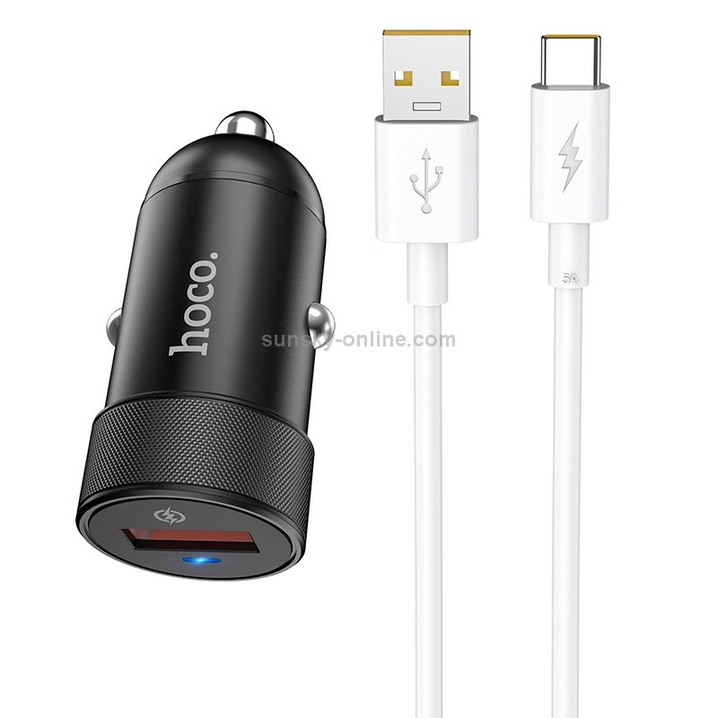 HOCO Z32A 18W USB-C / Type-C Interface Flash Power Fully Compatible Car Charger + USB-C / Type-C Cable Set (Black) HOCO Z32A 18W USB-C / Type-C Interface Flash Power Fully Compatible Car Charger + USB-C / Type-C Cable Set (Black)