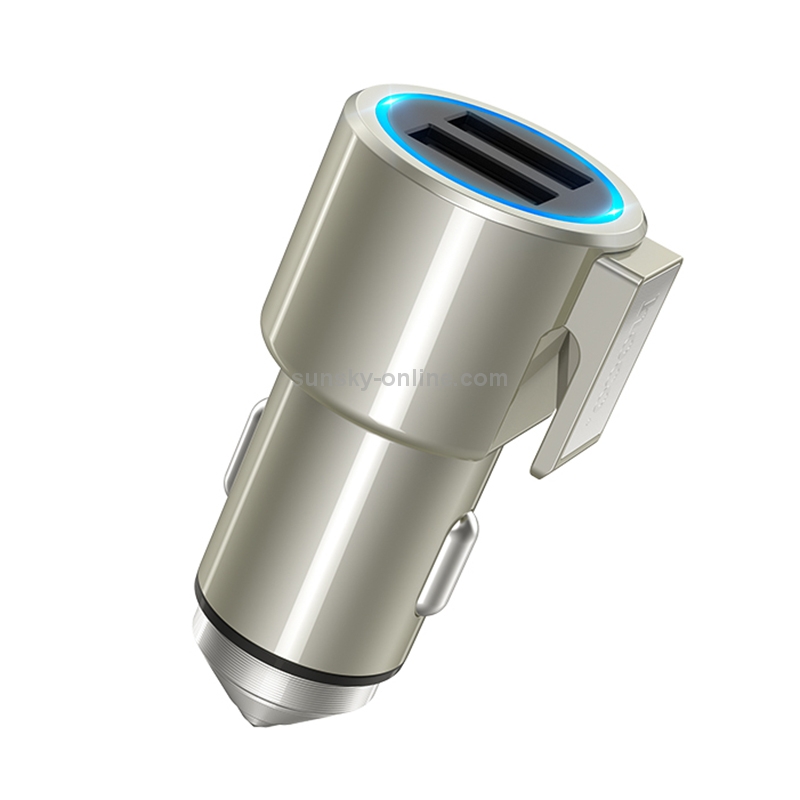 HOCO Z33 5V 3.1A Dual USB Interface Sword Multifunctional Metal Car Charger(Gold) HOCO Z33 5V 3.1A Dual USB Interface Sword Multifunctional Metal Car Charger(Gold)