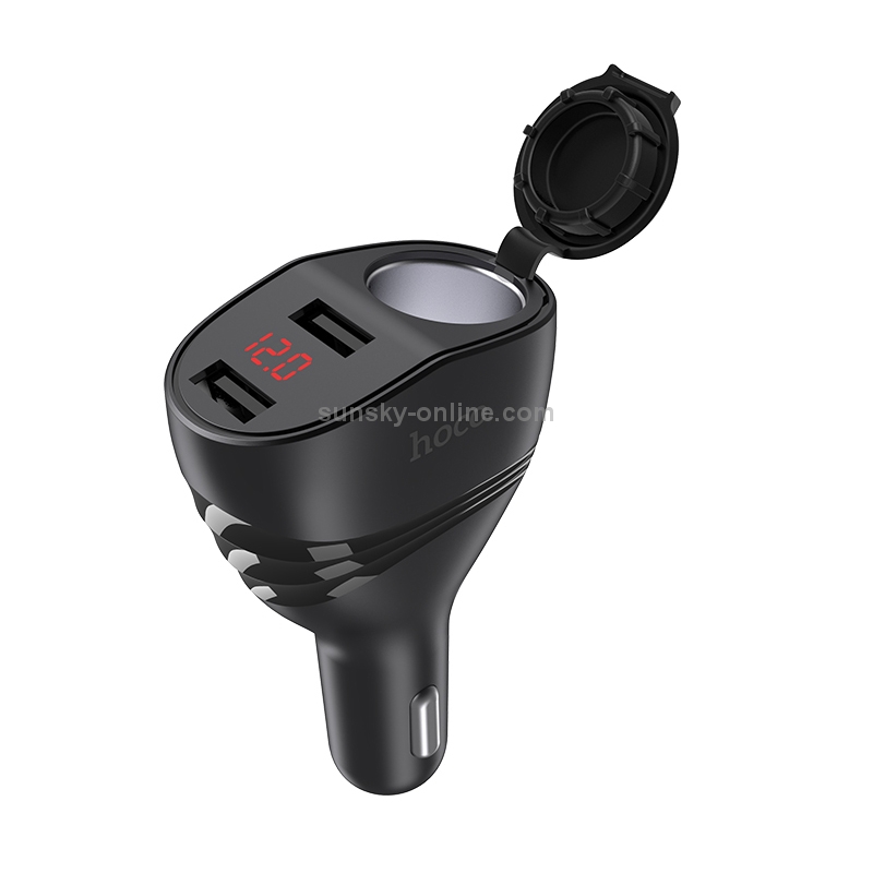 HOCO Z34 3.1A Dual USB Interface Thunder Smart Car Charger with Digital Display & Cigarette Lighter(Black) HOCO Z34 3.1A Dual USB Interface Thunder Smart Car Charger with Digital Display & Cigarette Lighter(Black)