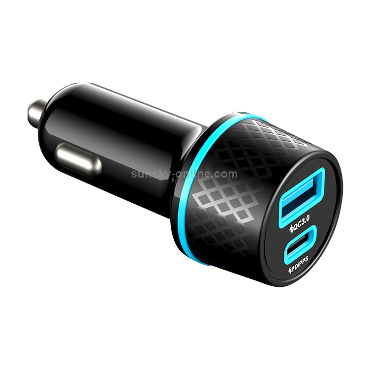 ACC-189 PD 20W + QC3.0 42.5W Dual Ports Fast Charging Car Charger (Black) ACC-189 PD 20W + QC3.0 42.5W Dual Ports Fast Charging Car Charger (Black)
