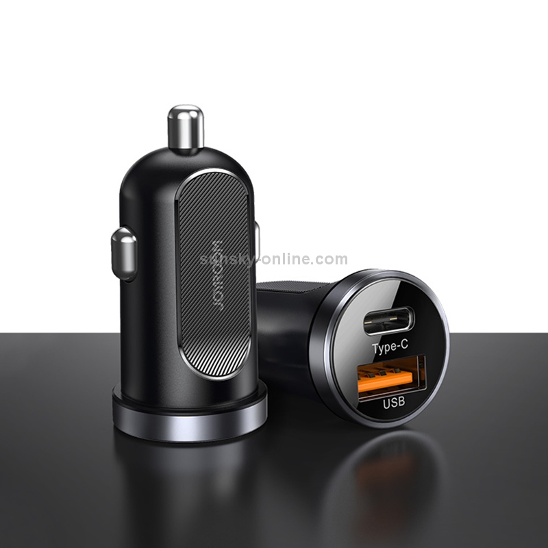 JOYROOM C-A08 30W Mini PD+QC3.0 Dual-port Smart Car Charger (Black)