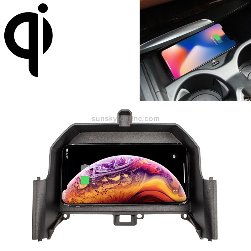 Car Qi Standard Wireless Charger 10W Quick Charging for BMW 5 Series 2018-2021, Left Driving Car Qi Standard Wireless Charger 10W Quick Charging for BMW 5 Series 2018-2021, Left Driving