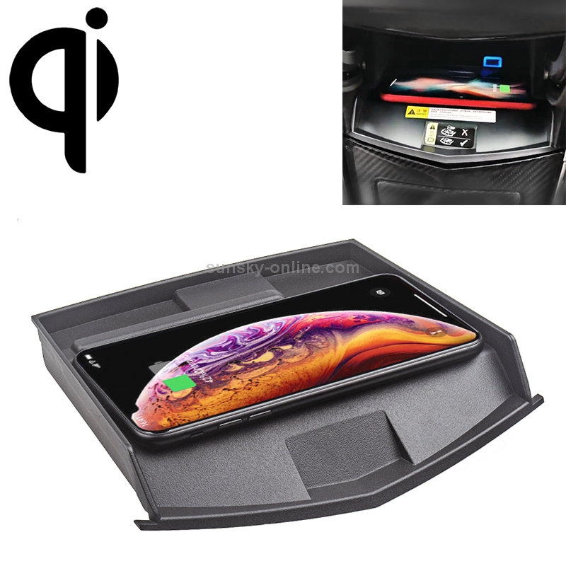 Car Qi Standard Wireless Charger 10W Quick Charging for Cadillac ATS XTS 2014-2019, Left Driving Car Qi Standard Wireless Charger 10W Quick Charging for Cadillac ATS XTS 2014-2019, Left Driving