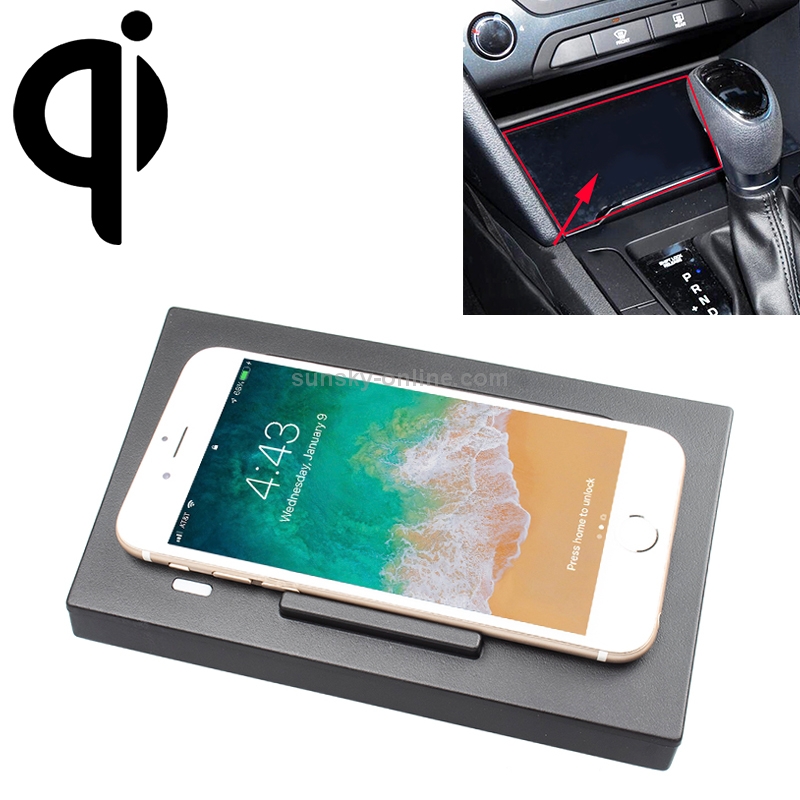 Car Qi Standard Wireless Charger 10W Quick Charging for Hyundai Elantra 2016-2018, Left Driving Car Qi Standard Wireless Charger 10W Quick Charging for Hyundai Elantra 2016-2018, Left Driving