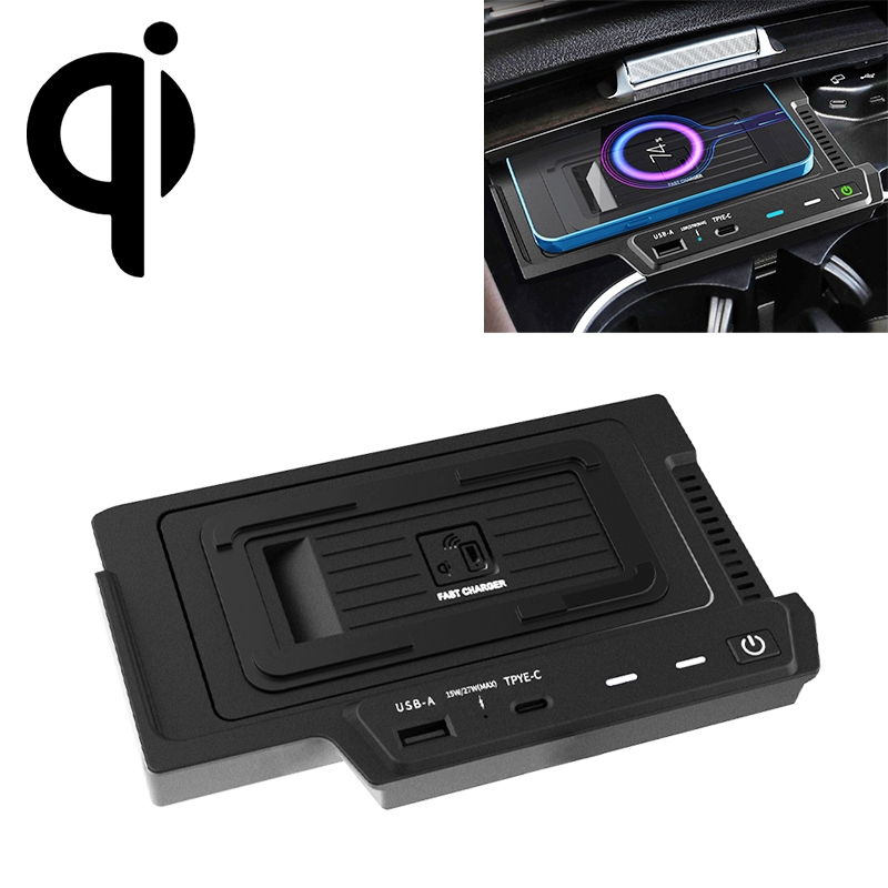 HFC-1022 Car Qi Standard Wireless Charger 15W Quick Charging for Mercedes-Benz GLE 2020-2022, Left and Right Driving HFC-1022 Car Qi Standard Wireless Charger 15W Quick Charging for Mercedes-Benz GLE 2020-2022, Left and Right Driving