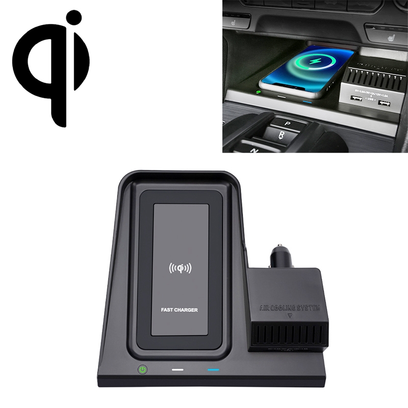HFC-1002 Car Qi Standard Wireless Charger 10W Quick Charging for Honda Avancier / URV 2017-2020, Left Driving HFC-1002 Car Qi Standard Wireless Charger 10W Quick Charging for Honda Avancier / URV 2017-2020, Left Driving