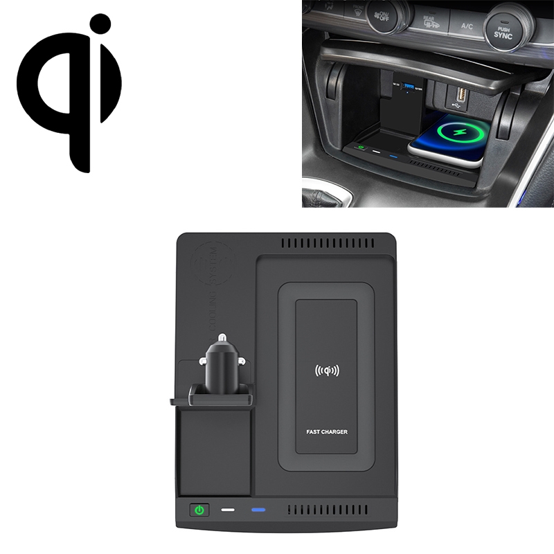 HFC-1006 Car Qi Standard Wireless Charger 10W Quick Charging for Honda Inspire 2018-2022, Left Driving HFC-1006 Car Qi Standard Wireless Charger 10W Quick Charging for Honda Inspire 2018-2022, Left Driving