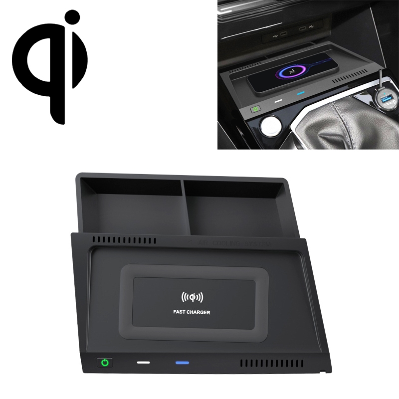 HFC-1032 Car Qi Standard Wireless Charger 10W Quick Charging for Volkswagen Tayron 2019-2022, Left Driving HFC-1032 Car Qi Standard Wireless Charger 10W Quick Charging for Volkswagen Tayron 2019-2022, Left Driving