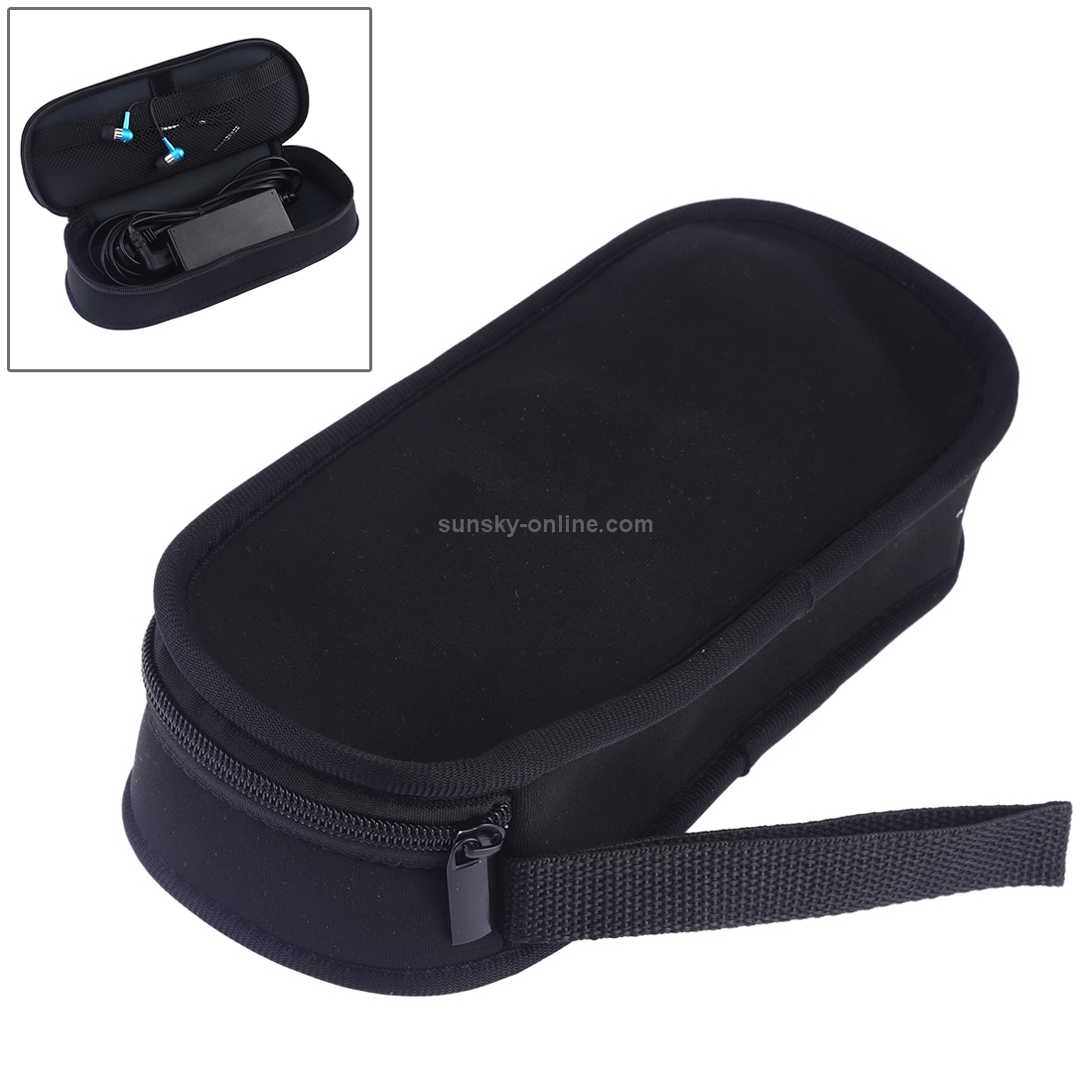 Portable Neoprene Digital Accessories Data Cable Storage Bag(Black) Portable Neoprene Digital Accessories Data Cable Storage Bag(Black)