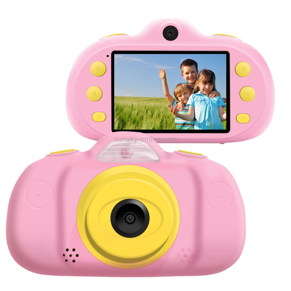 P8 2.4 inch Eight-megapixel Dual-lens Children Camera, Support for 32GB TF Card(Pink)