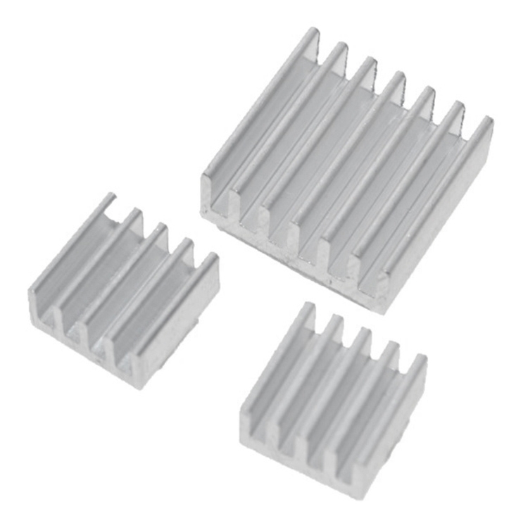 3 in 1 Cooling Heatsink Aluminium Heat Sink Pad Shims for Raspberry Pi 3 / 2