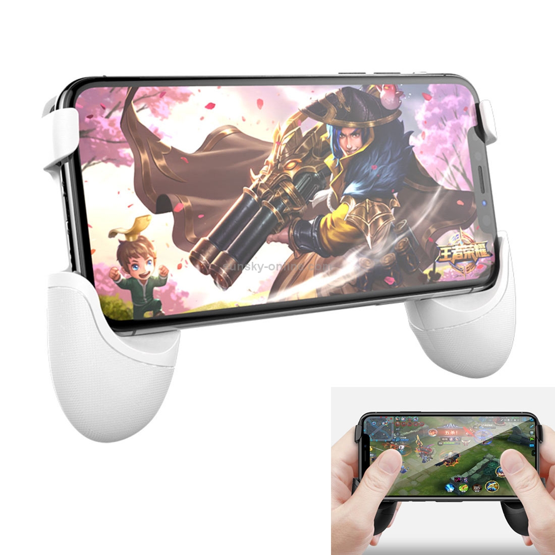 RKGAME 6th Stand Gamepad Game Controller for 4.0-5.7 inch Android & iOS Phone(White) RKGAME 6th Stand Gamepad Game Controller for 4.0-5.7 inch Android & iOS Phone(White)