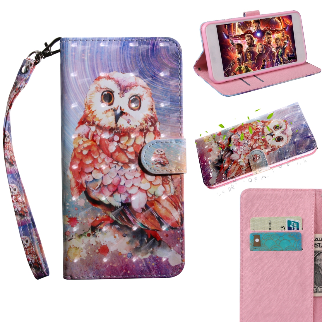 3D Painting Pattern Coloured Drawing Horizontal Flip TPU + PU Leather Case with Holder & Card Slots & Wallet For Galaxy A6 (2018)(Color Owl) 3D Painting Pattern Coloured Drawing Horizontal Flip TPU + PU Leather Case with Holder & Card Slots & Wallet For Galaxy A6 (2018)(Color Owl)