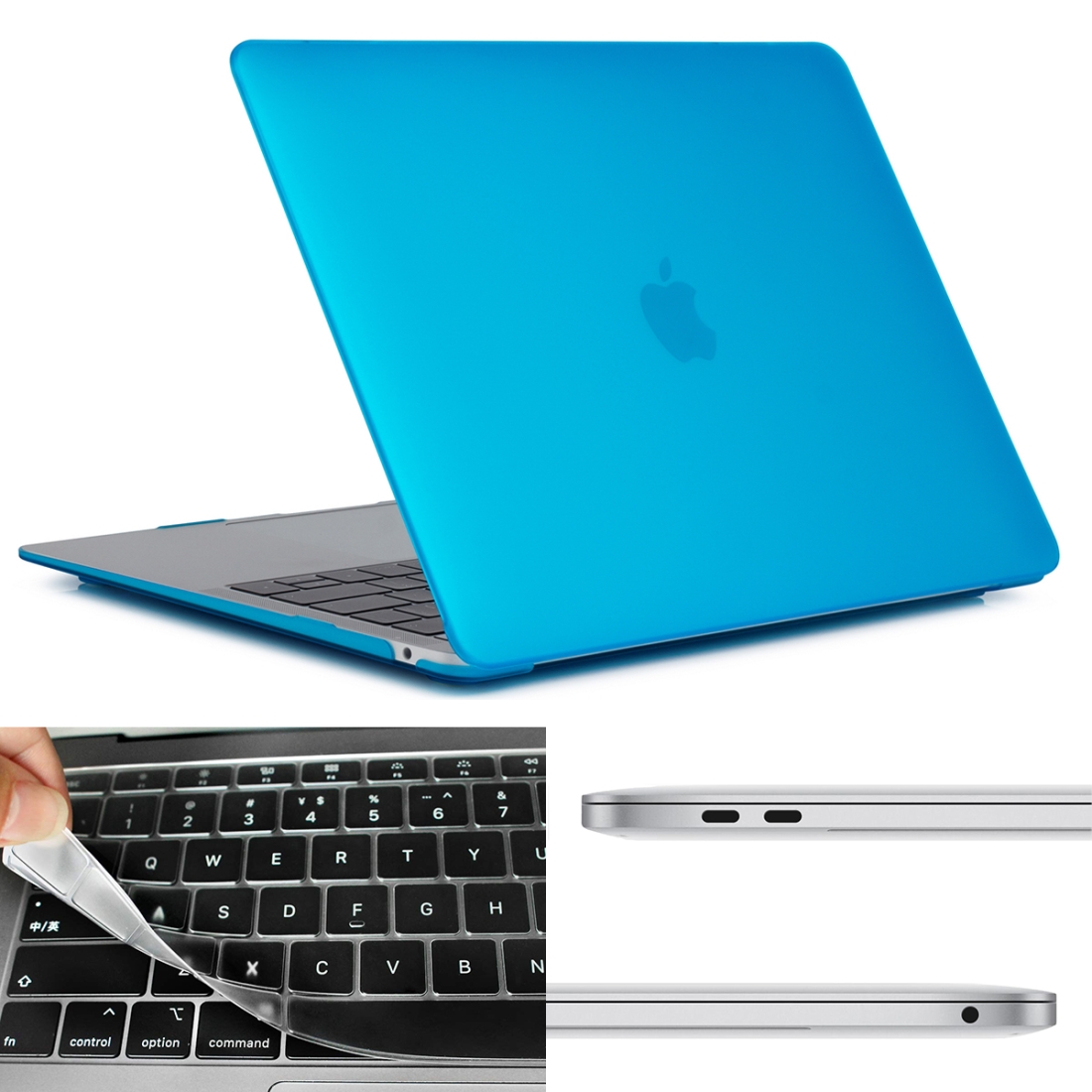 ENKAY Hat-Prince 3 in 1 Laptop Matte Protective Case + EU Version Ultra-thin TPU Keyboard Protector + Dust Plug Set for MacBook Air 13.3 inch A1932 (2018)(Baby Blue) ENKAY Hat-Prince 3 in 1 Laptop Matte Protective Case + EU Version Ultra-thin TPU Keyboard Protector + Dust Plug Set for MacBook Air 13.3 inch A1932 (2018)(Baby Blue)