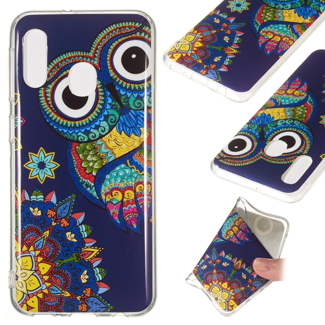 Noctilucent TPU Soft Case for Galaxy A20e(Blue-bottomed owl) Noctilucent TPU Soft Case for Galaxy A20e(Blue-bottomed owl)