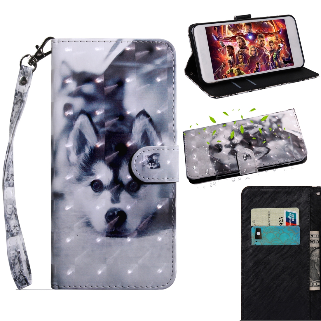 3D Painting Pattern Coloured Drawing Horizontal Flip TPU + PU Leather Case with Holder & Card Slots & Wallet For Galaxy S10+(Husky) 3D Painting Pattern Coloured Drawing Horizontal Flip TPU + PU Leather Case with Holder & Card Slots & Wallet For Galaxy S10+(Husky)