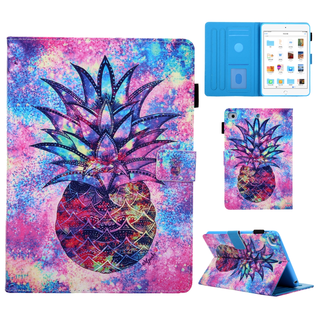 Universal 3D Pattern Horizontal Flip Leather Case with Holder & Card Slot & Wallet for iPad Mini 2019 / 4 / 3 / 2 / 1(Pineapple) Universal 3D Pattern Horizontal Flip Leather Case with Holder & Card Slot & Wallet for iPad Mini 2019 / 4 / 3 / 2 / 1(Pineapple)