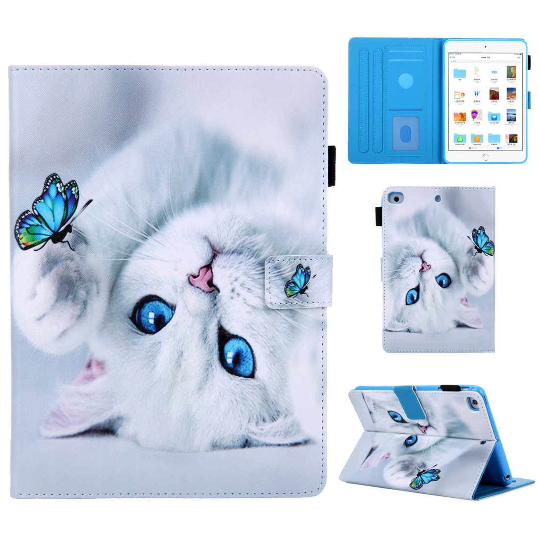 Universal 3D Pattern Horizontal Flip Leather Case with Holder & Card Slot & Wallet for iPad 9.7(Cat) Universal 3D Pattern Horizontal Flip Leather Case with Holder & Card Slot & Wallet for iPad 9.7(Cat)