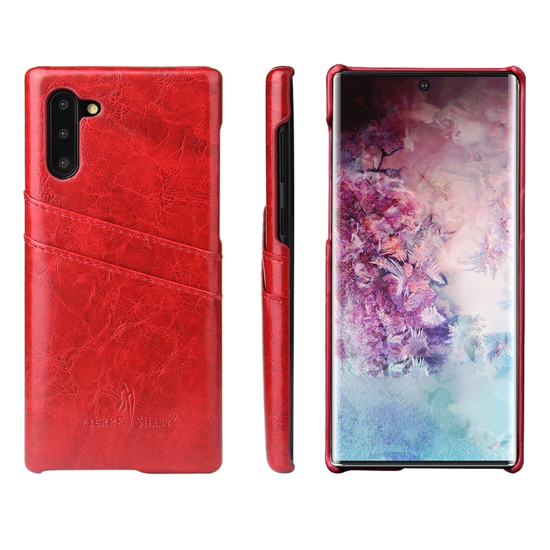 Fierre Shann Retro Oil Wax Texture PU Leather Case with Card Slots for Galaxy Note 10(Red) Fierre Shann Retro Oil Wax Texture PU Leather Case with Card Slots for Galaxy Note 10(Red)