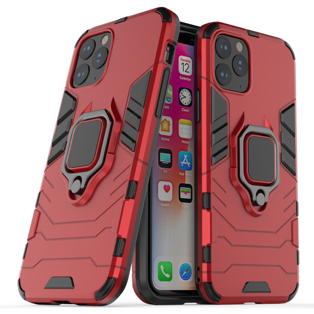 Panther PC + TPU Shockproof Protective Case with Magnetic Ring Holder for iPhone 11 Pro(Red) Panther PC + TPU Shockproof Protective Case with Magnetic Ring Holder for iPhone 11 Pro(Red)