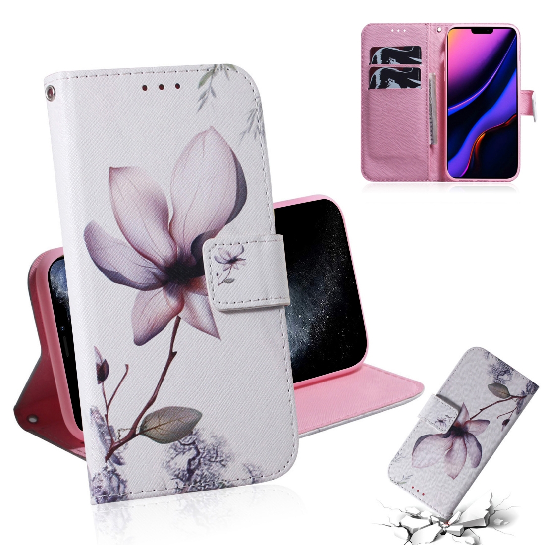 For iPhone 11 Pro 3D Colored Drawing Horizontal Flip Leather Case, with Holder & Card Slot & Wallet (Magnolia) For iPhone 11 Pro 3D Colored Drawing Horizontal Flip Leather Case, with Holder & Card Slot & Wallet (Magnolia)