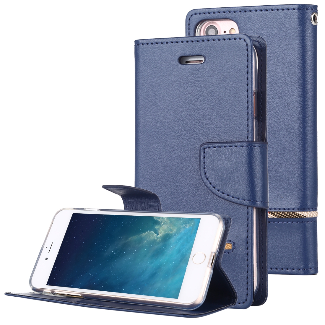 For iPhone SE 2022 / SE 2020 / 8 / 7 GOOSPERY PERSONA DIARY Horizontal Flip Leather Case with Holder & Card Slots & Wallet(Navy) For iPhone SE 2022 / SE 2020 / 8 / 7 GOOSPERY PERSONA DIARY Horizontal Flip Leather Case with Holder & Card Slots & Wallet(Navy)