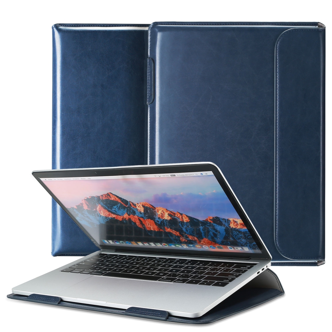 DUX DUCIS HEFI SERIES PU Leather Laptop Carrying Case with Holder for Macbook 12 inch(Blue) DUX DUCIS HEFI SERIES PU Leather Laptop Carrying Case with Holder for Macbook 12 inch(Blue)