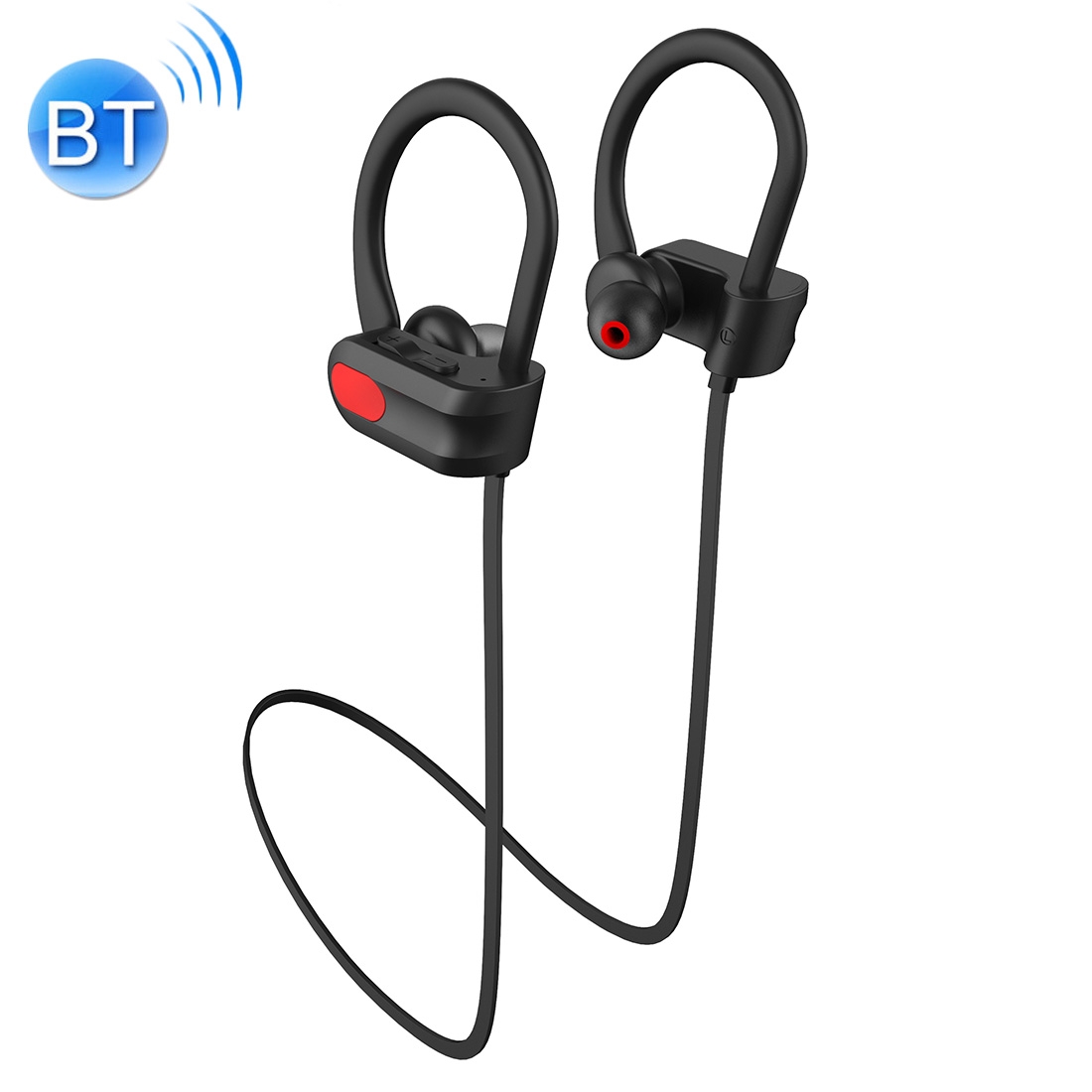 A6 Bluetooth 4.1 Stereo Sports Bluetooth Earphone with Red Oval Button, Support Voice Dialing & IOS Battery Display & Smart Voice Prompt & Call A6 Bluetooth 4.1 Stereo Sports Bluetooth Earphone with Red Oval Button, Support Voice Dialing & IOS Battery Display & Smart Voice Prompt & Call