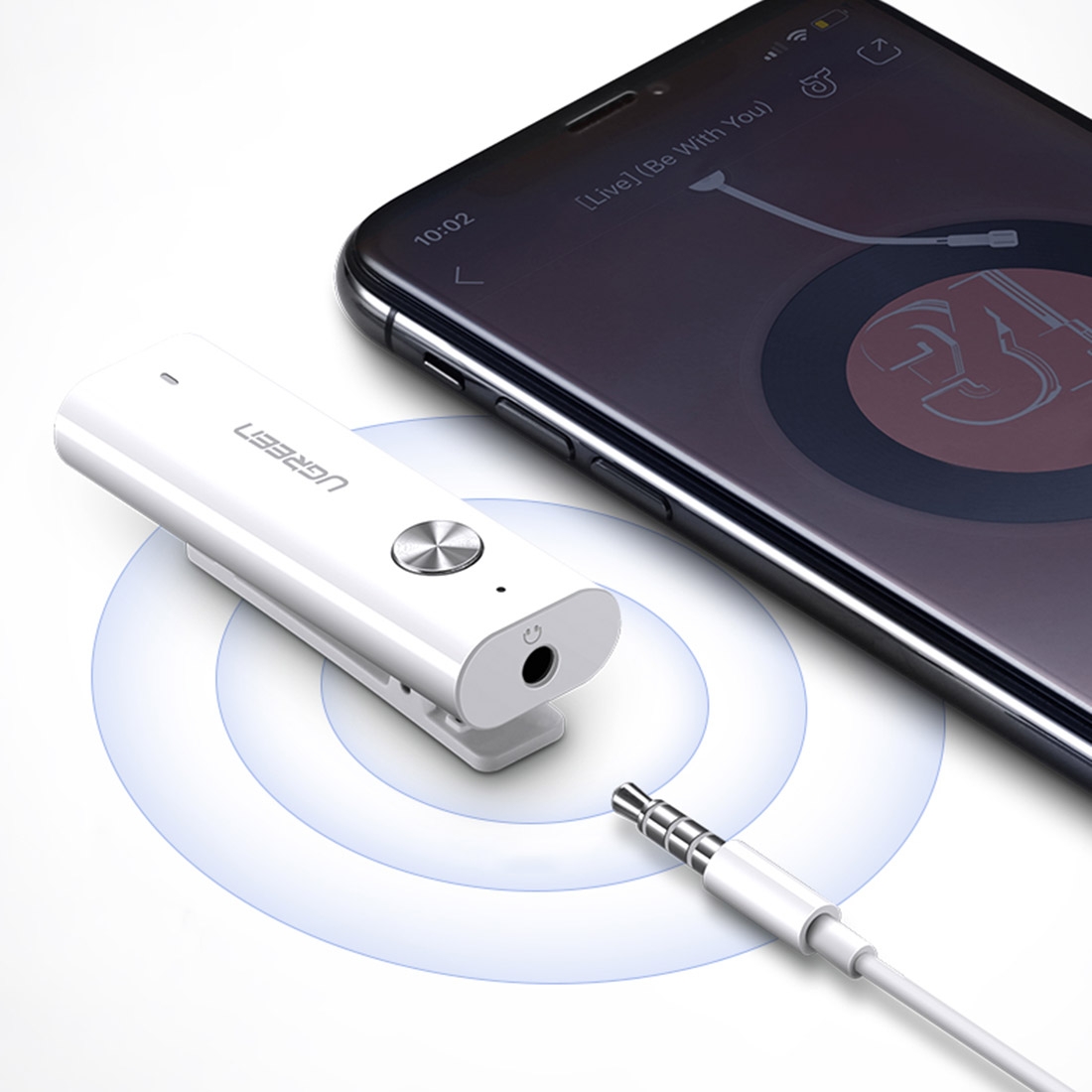 UGREEN CM110 3.5mm Jack Lavalier Aptx Bluetooth 4.2 Bilateral Stereo Audio Receiver Built-in Microphone UGREEN CM110 3.5mm Jack Lavalier Aptx Bluetooth 4.2 Bilateral Stereo Audio Receiver Built-in Microphone