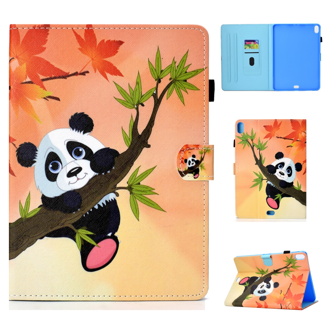 For iPad Pro 11 2018 Colored Drawing Stitching Horizontal Flip Leather Case, with Holder & Card Slots(Panda) For iPad Pro 11 2018 Colored Drawing Stitching Horizontal Flip Leather Case, with Holder & Card Slots(Panda)