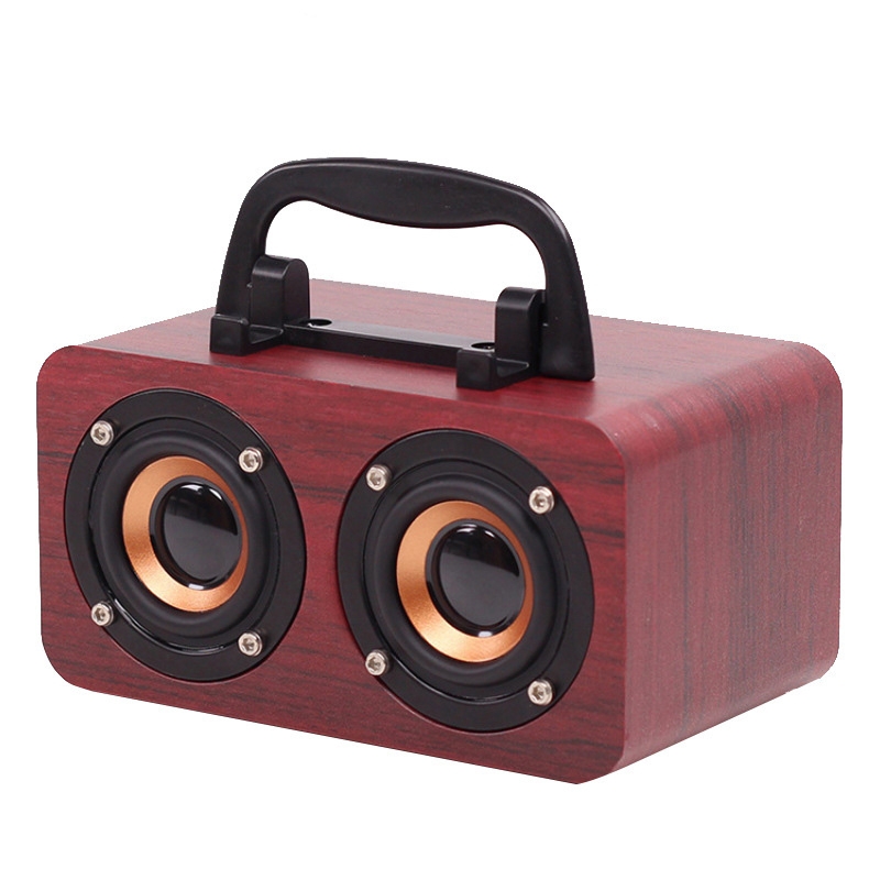 FT-4002 Wooden Wireless Bluetooth Portable Retro Subwoofer Speakers, Support TF card & USB MP3 Playback(Red Wood Grain) FT-4002 Wooden Wireless Bluetooth Portable Retro Subwoofer Speakers, Support TF card & USB MP3 Playback(Red Wood Grain)