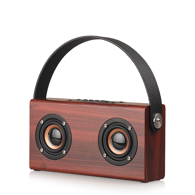 D10 Bluetooth 4.2 Portable Wooden Handheld Bluetooth Speaker(Red Wood Texture) D10 Bluetooth 4.2 Portable Wooden Handheld Bluetooth Speaker(Red Wood Texture)