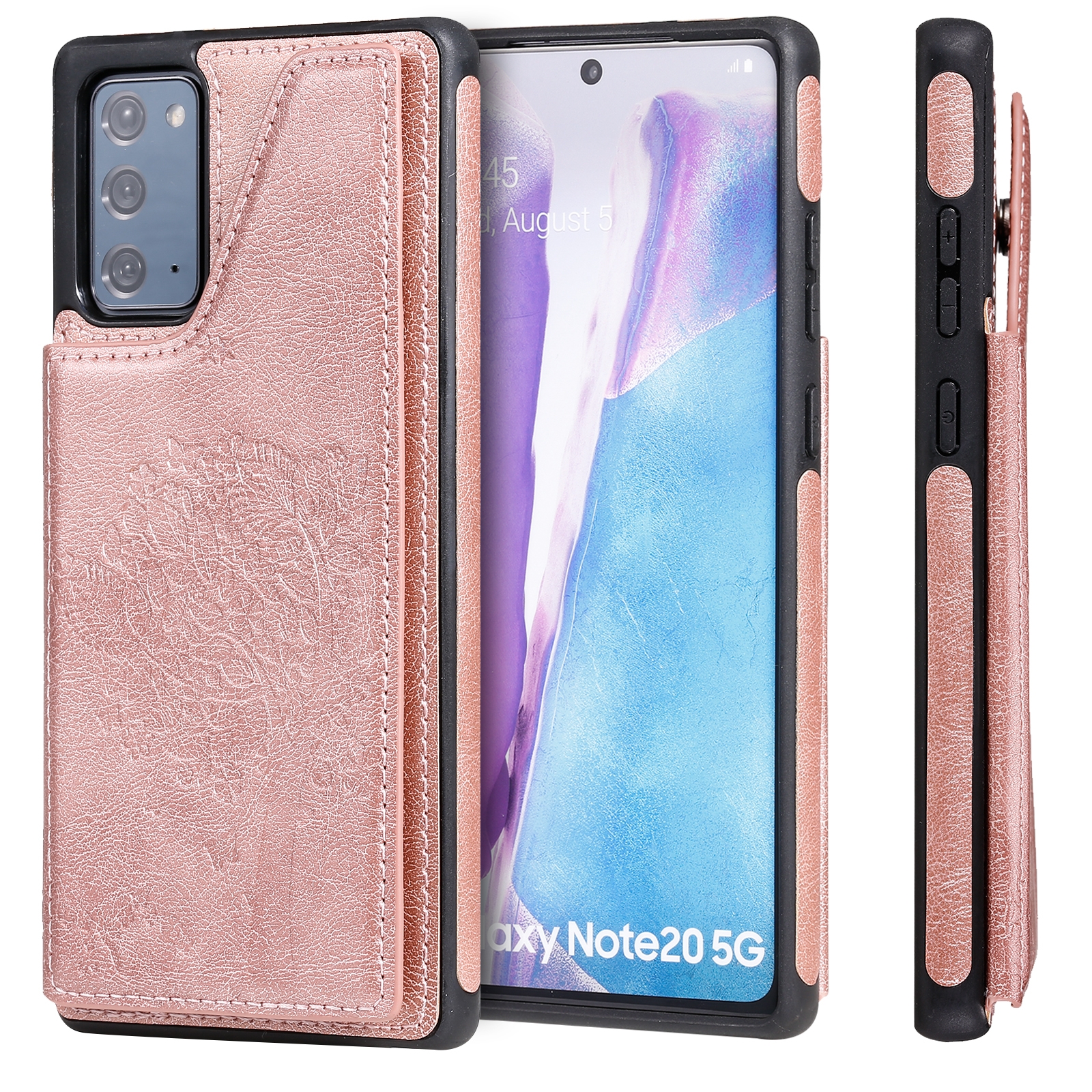 Cat Tree Embossing Pattern Shockproof Protective Case with Card Slots & Photo Frame & Holder For Samsung Galaxy Note20(Rose Gold) Cat Tree Embossing Pattern Shockproof Protective Case with Card Slots & Photo Frame & Holder For Samsung Galaxy Note20(Rose Gold)