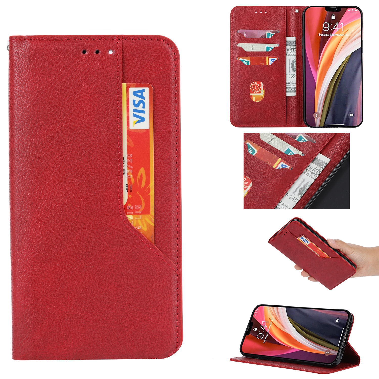 For Samsung Galaxy S20 FE Magnetic Horizontal Flip Leather Case with Holder & Card Slots & Wallet(Red) For Samsung Galaxy S20 FE Magnetic Horizontal Flip Leather Case with Holder & Card Slots & Wallet(Red)