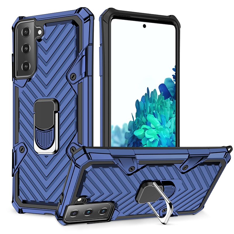 For Samsung Galaxy S21 5G Cool Armor PC + TPU Shockproof Case with 360 Degree Rotation Ring Holder(Blue) For Samsung Galaxy S21 5G Cool Armor PC + TPU Shockproof Case with 360 Degree Rotation Ring Holder(Blue)