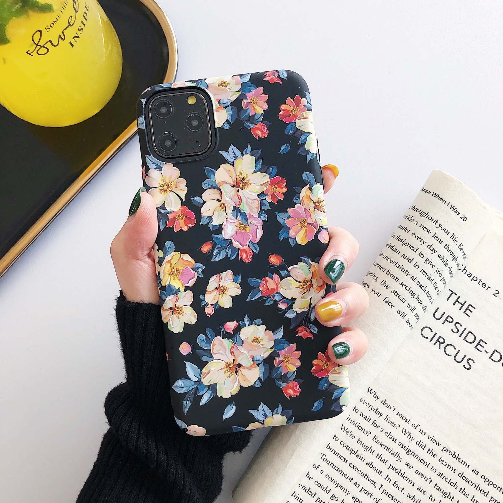 Painting Flower PC Phone Protective Case For iPhone 11 Pro Max(Ink Flower) Painting Flower PC Phone Protective Case For iPhone 11 Pro Max(Ink Flower)