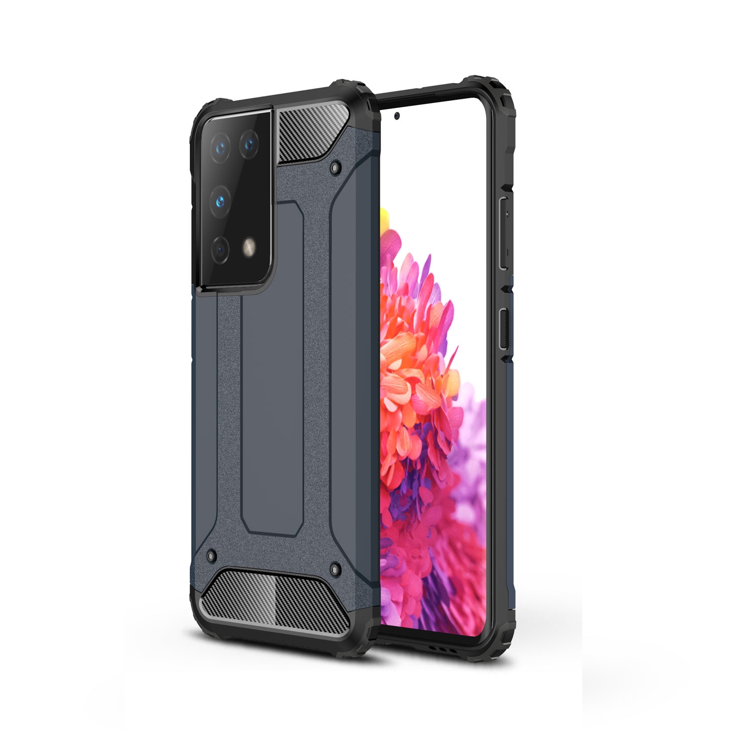For Samsung Galaxy S21 Ultra 5G Magic Armor TPU + PC Combination Case(Navy Blue) For Samsung Galaxy S21 Ultra 5G Magic Armor TPU + PC Combination Case(Navy Blue)