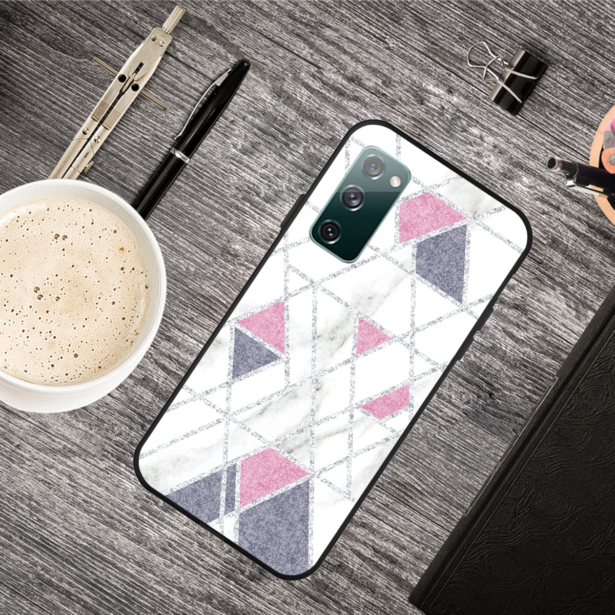 For Samsung Galaxy S20 FE Frosted Fashion Marble Shockproof TPU Protective Case(White Pink Triangle) For Samsung Galaxy S20 FE Frosted Fashion Marble Shockproof TPU Protective Case(White Pink Triangle)