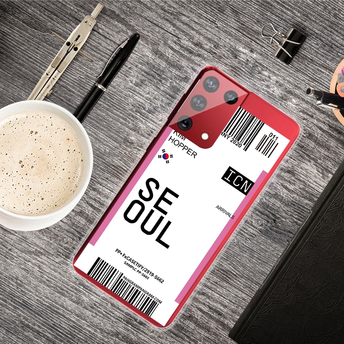 For Samsung Galaxy S21 5G Boarding Pass Series TPU Phone Protective Case(Flag Seoul) For Samsung Galaxy S21 5G Boarding Pass Series TPU Phone Protective Case(Flag Seoul)