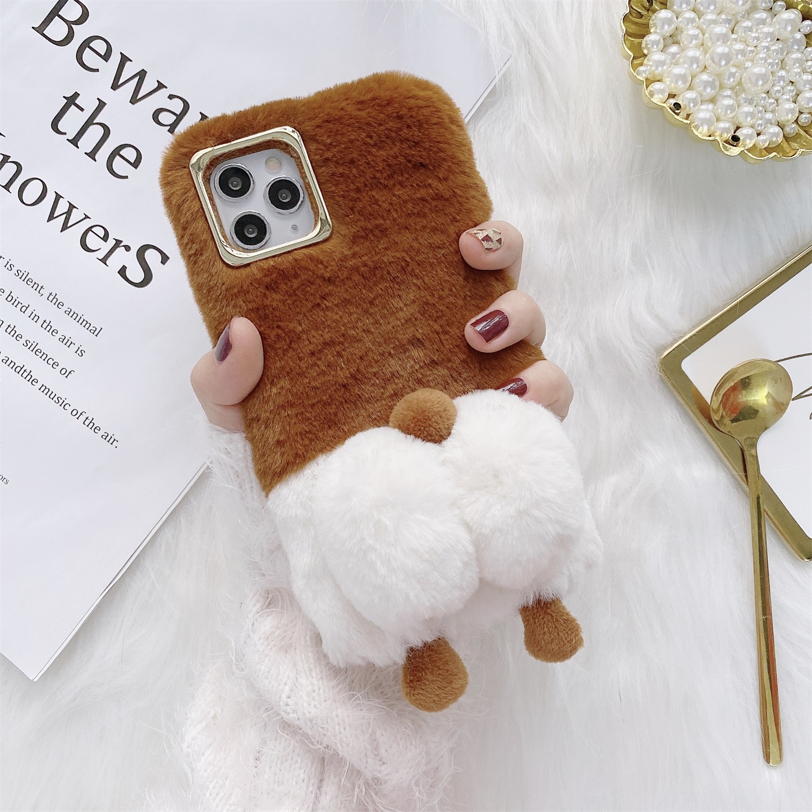 For iPhone 11 Pro Max Corgi Butt Plush TPU Protective Case (Brown) For iPhone 11 Pro Max Corgi Butt Plush TPU Protective Case (Brown)