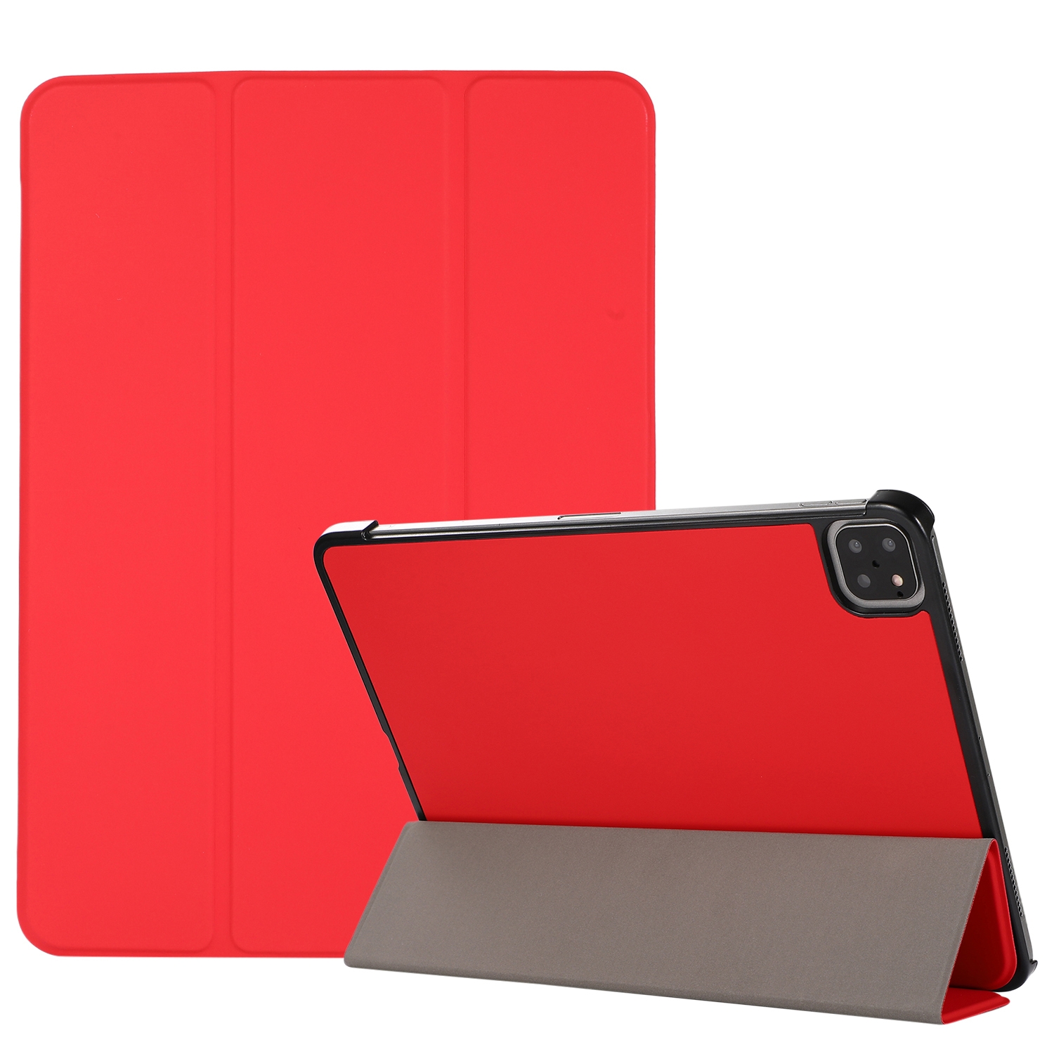 3-folding Skin Texture Horizontal Flip TPU + PU Leather Case with Holder For iPad Air 11 2024 / 2022 / 2020 10.9 (Red) 3-folding Skin Texture Horizontal Flip TPU + PU Leather Case with Holder For iPad Air 11 2024 / 2022 / 2020 10.9 (Red)