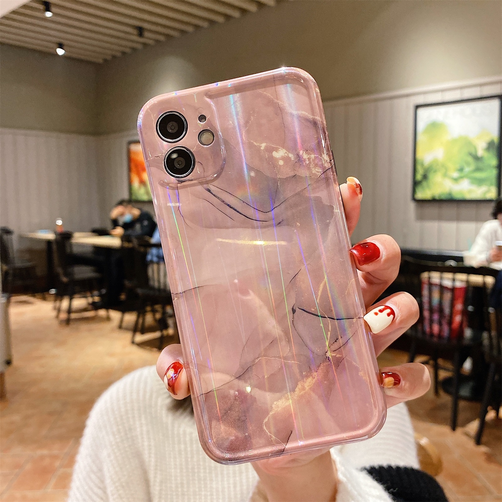 For iPhone 11 Pro Aurora TPU Shockproof Protective Case (Rose Gold Marble) For iPhone 11 Pro Aurora TPU Shockproof Protective Case (Rose Gold Marble)